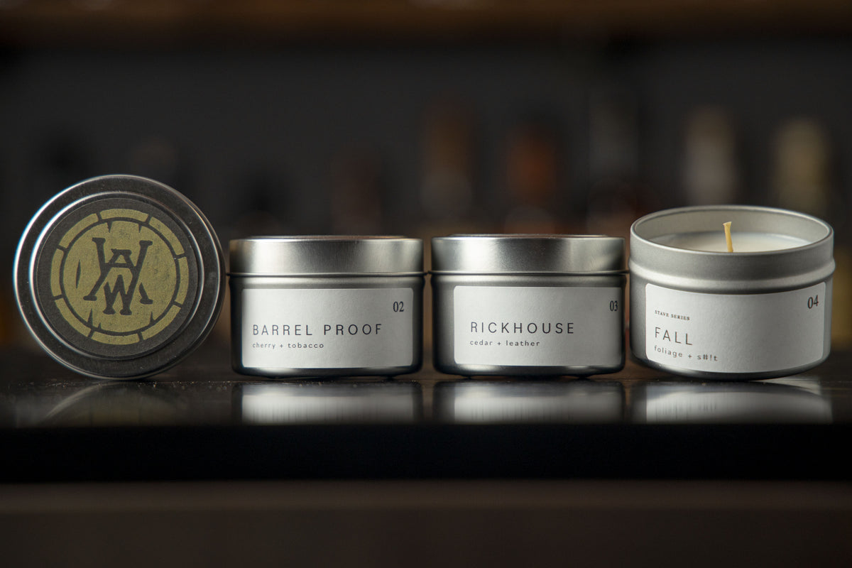 Candle Sampler + Seasonal Scent Whiskey Ambitions