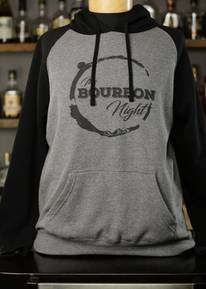 It's Bourbon Night Classic Logo Black & Gray Hoodie