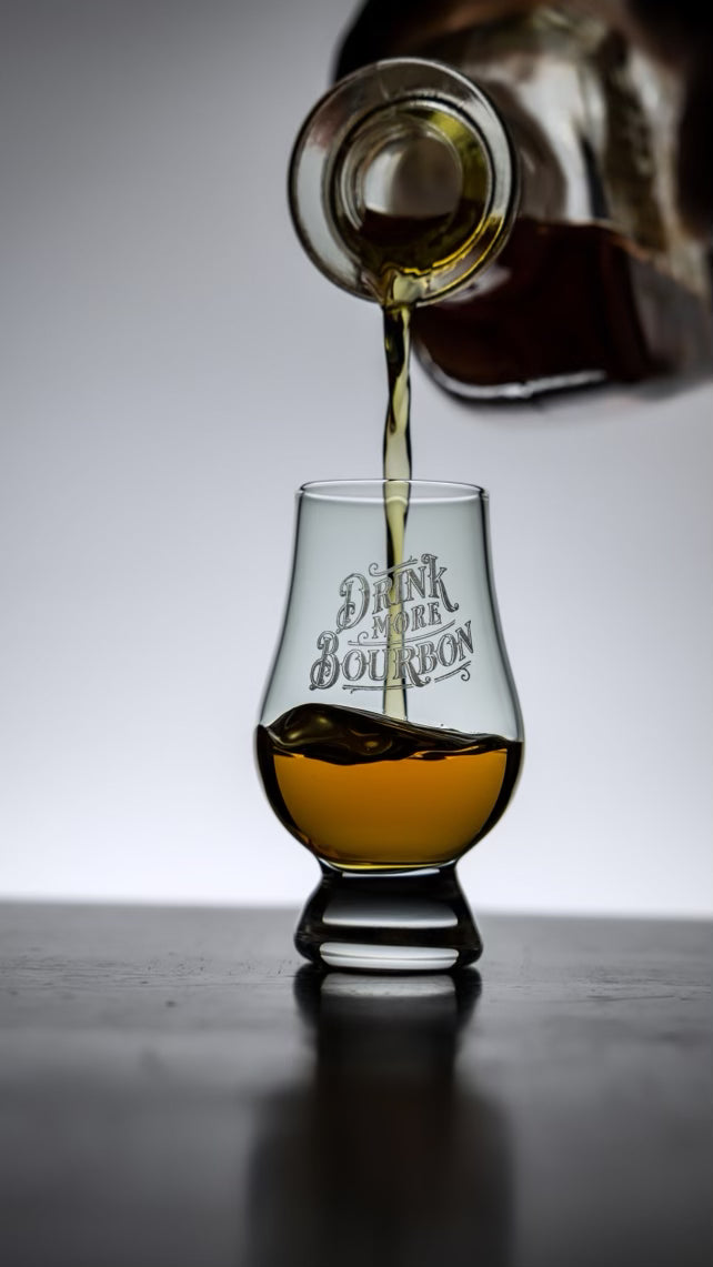 Drink More Bourbon Wee Glencairn