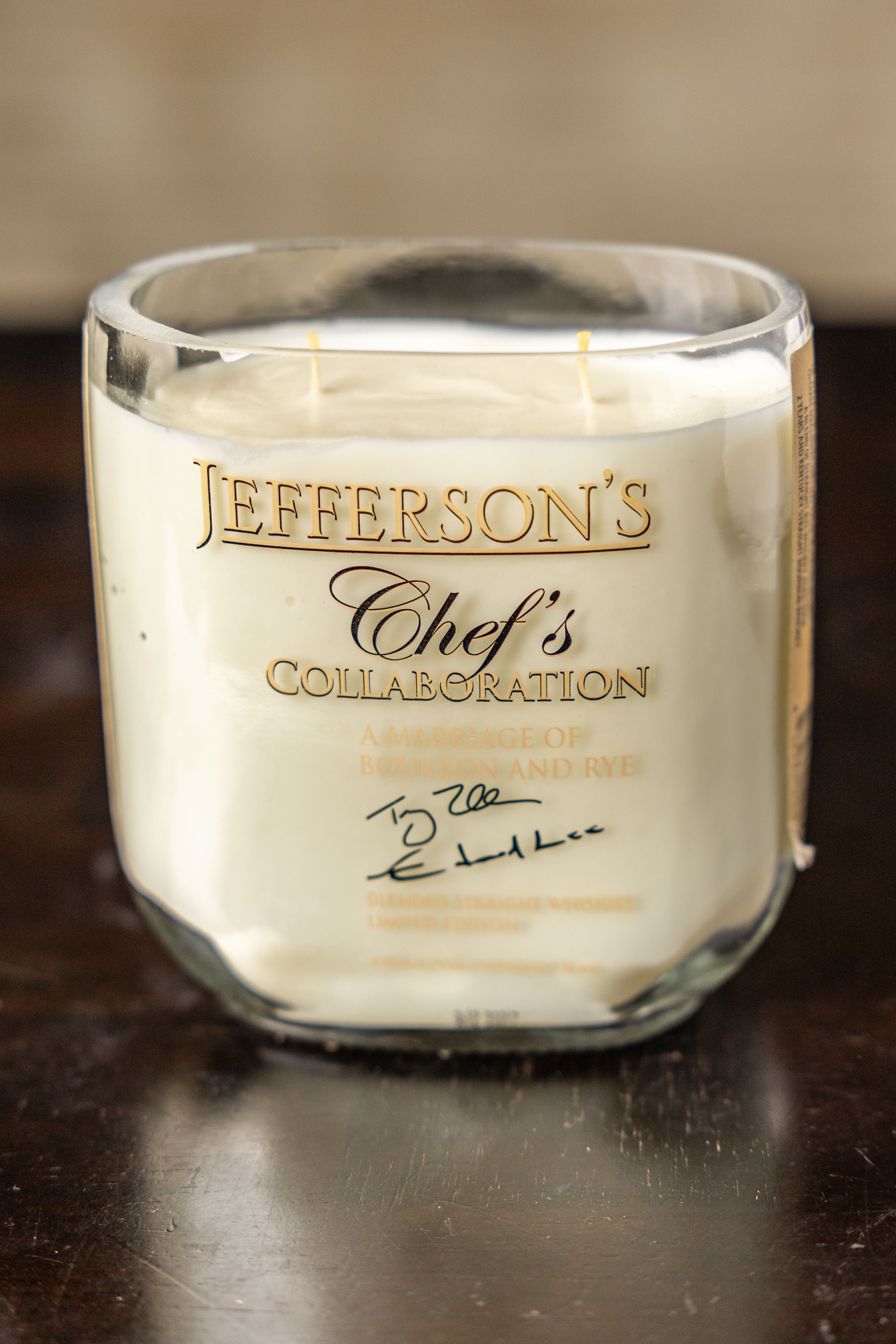 Jefferson's Chef's Collaboration Bottle Candle