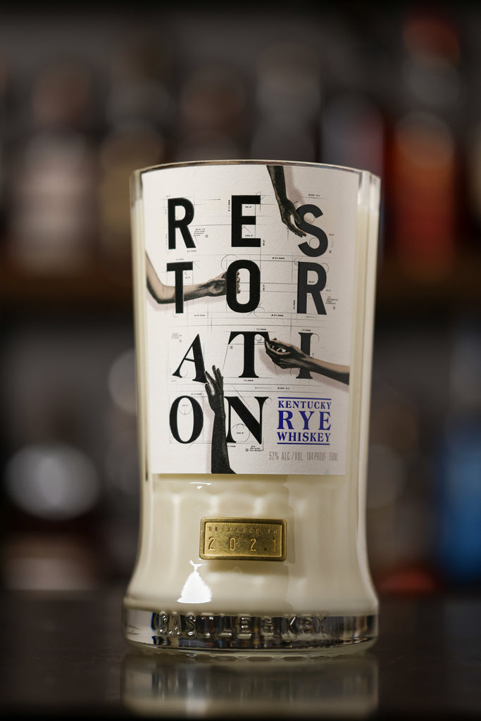 Castle & Key Restoration Rye Bottle Candle