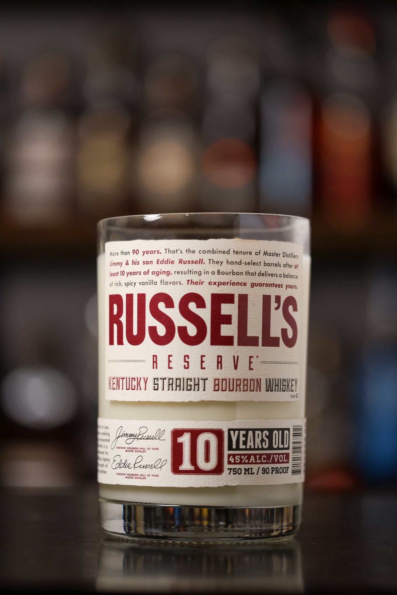 Russell's 10 Year Bourbon Bottle Candle