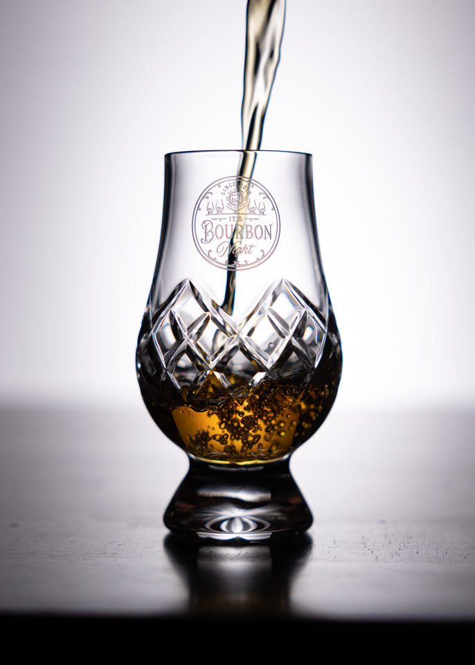 Cut Crystal Glencairn with It's Bourbon Night Logo – Whiskey Ambitions