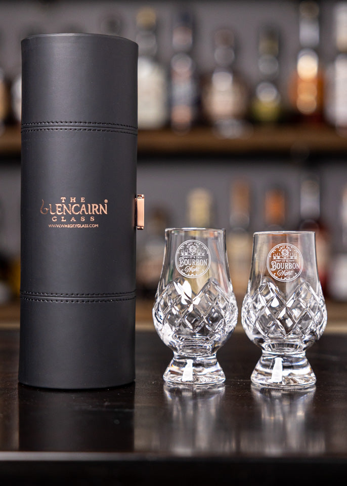 Glencairn Whisky Glass, Set of 2 in Leather Travel Case