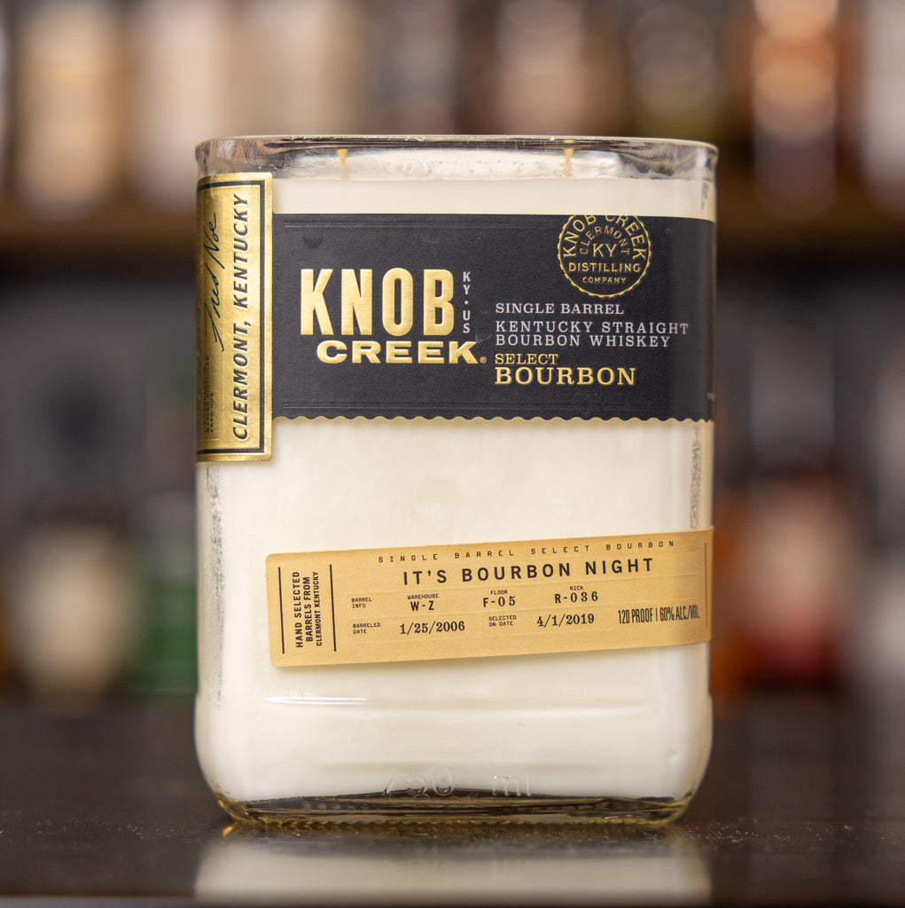 Knob Creek Single Barrel Bottle Candle (Various Barrel Picks)