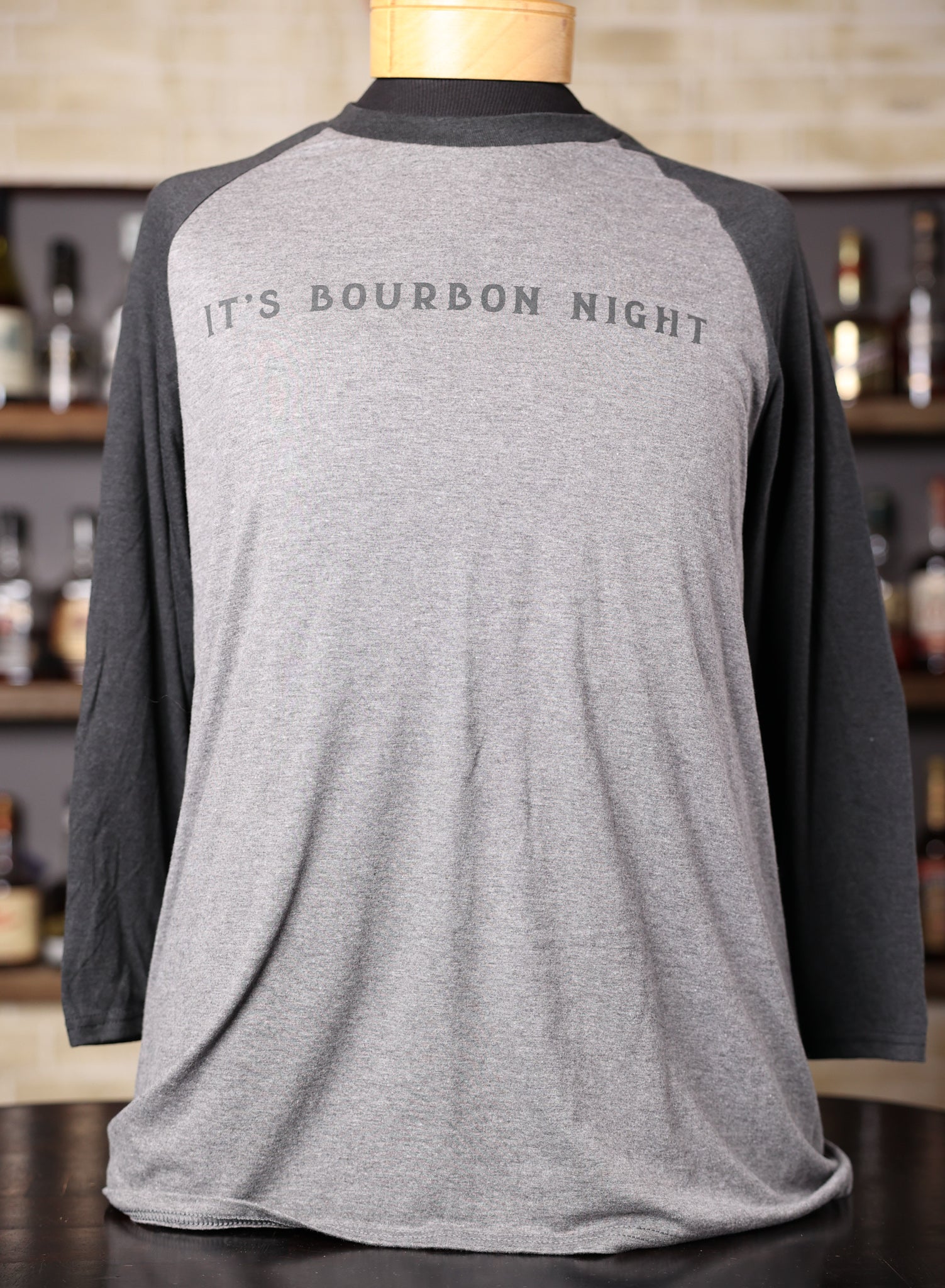 It's Bourbon Night 3/4 Length Baseball Tee