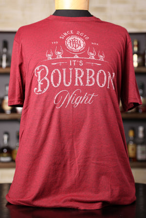 It's Bourbon Night Vintage Red Shirt