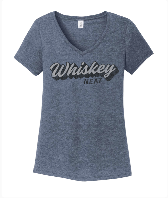 Whiskey Neat Women's V-Neck Tee