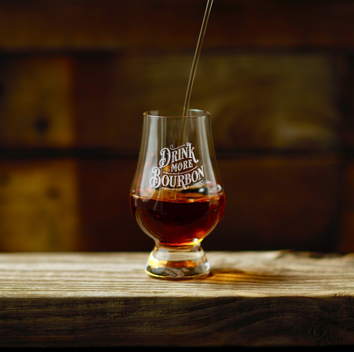 Drink More Bourbon Glencairns