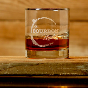 It's Bourbon Night Classic Logo Rocks Glass